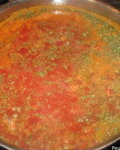 Постный борщ с фасолью и капустой