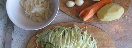 постный грибной борщ с черносливом. Шаг 3