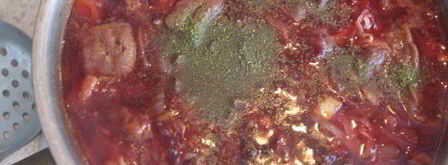 постный грибной борщ с черносливом. Шаг 9