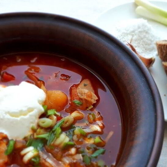 Рецепт украинский борщ с грибами