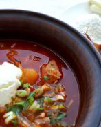 Украинский борщ с грибами