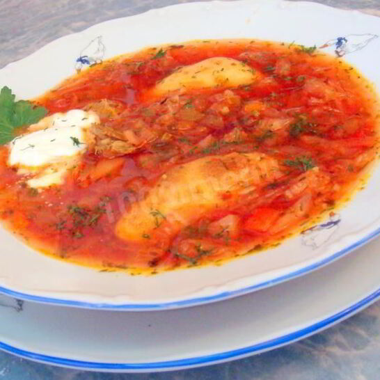 Рецепт украинский борщ с ушками