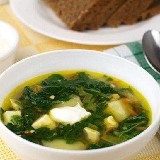 Рецепт зеленый борщ с яйцом