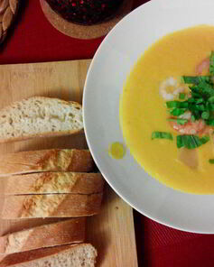 Суп с креветками