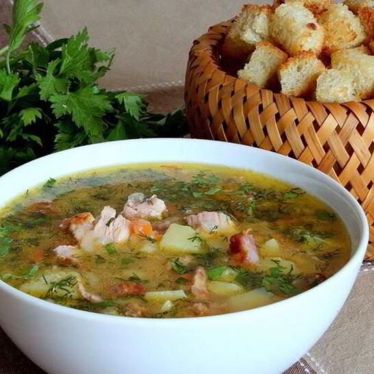 Рецепт гороховый суп с копченой курицей
