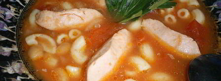 итальянский томатный суп с сосисками. Шаг 4