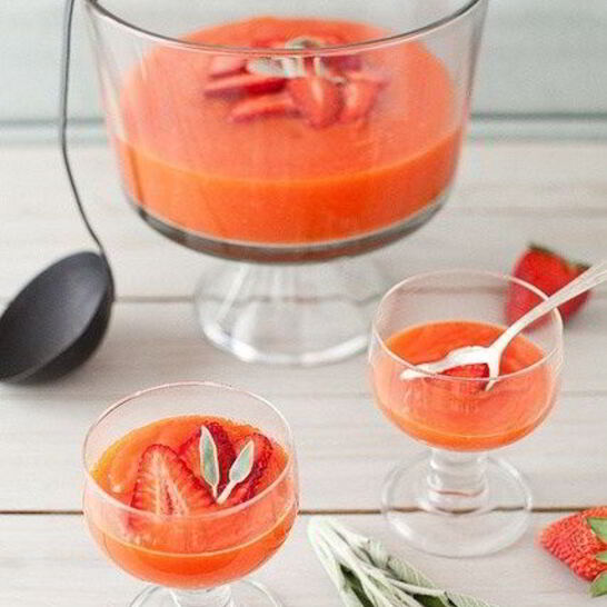 Рецепт клубничный суп с мятой