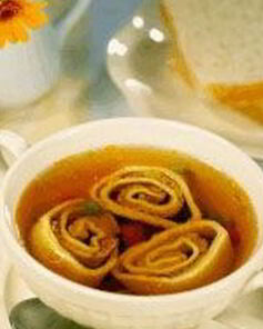 Куриный суп с рулетиками