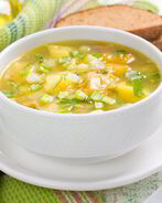 Легкий картофельный суп с капустой