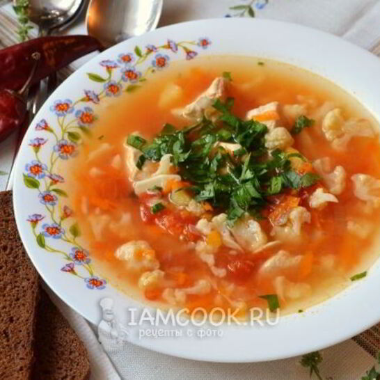 Рецепт куриный суп с овощами