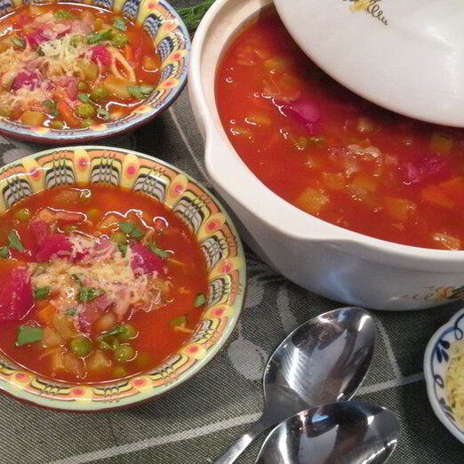 Минестроне с беконом