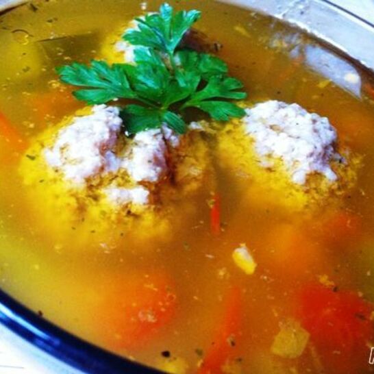 Рецепт овощной суп с фрикадельками