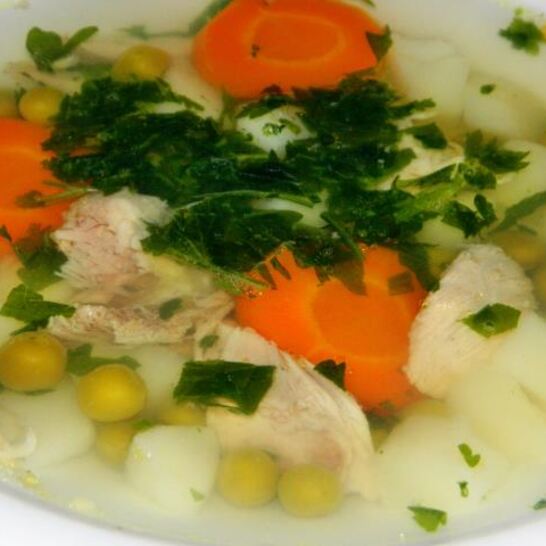 Рецепт овощной суп с курицей