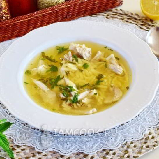 Рецепт португальский куриный суп с лимоном и мятой