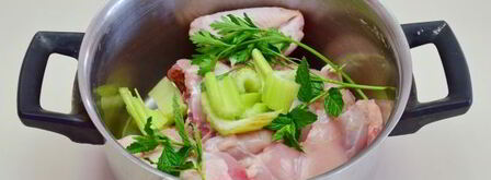 португальский куриный суп с лимоном и мятой. Шаг 5