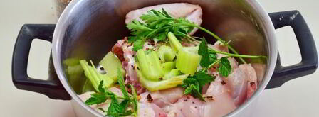 португальский куриный суп с лимоном и мятой. Шаг 6