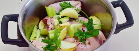 португальский куриный суп с лимоном и мятой. Шаг 8