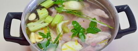 португальский куриный суп с лимоном и мятой. Шаг 10