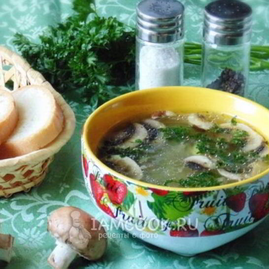 Рецепт рассольник с грибами