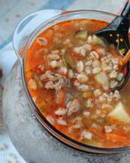 Рассольник с перловкой