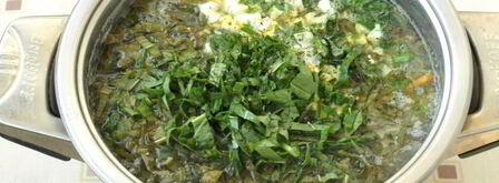 щавелевый суп с капустой и шампиньонами. Шаг 5