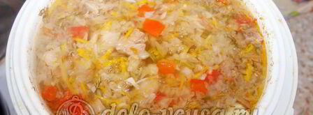 щи из квашеной капусты в мультиварке. Шаг 10