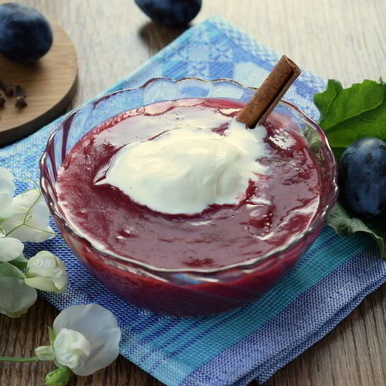 Рецепт сливовый суп с ревенем