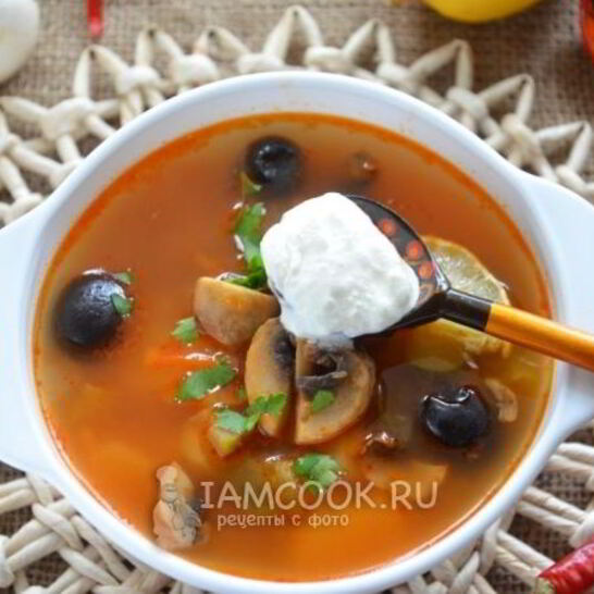 Рецепт солянка с грибами