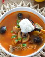 Солянка с грибами