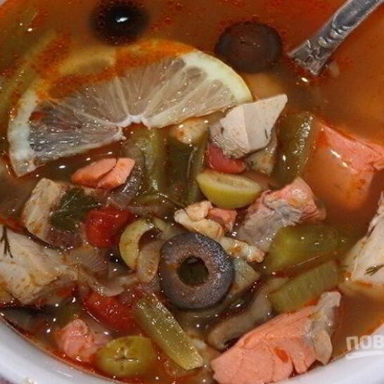 Рецепт солянка с креветками