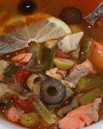 Солянка с креветками