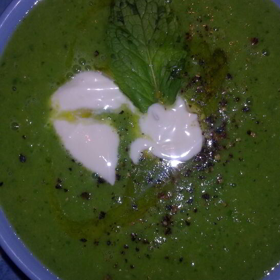 Рецепт горохово-мятный суп-пюре