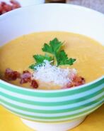 Картофельный суп-пюре с беконом