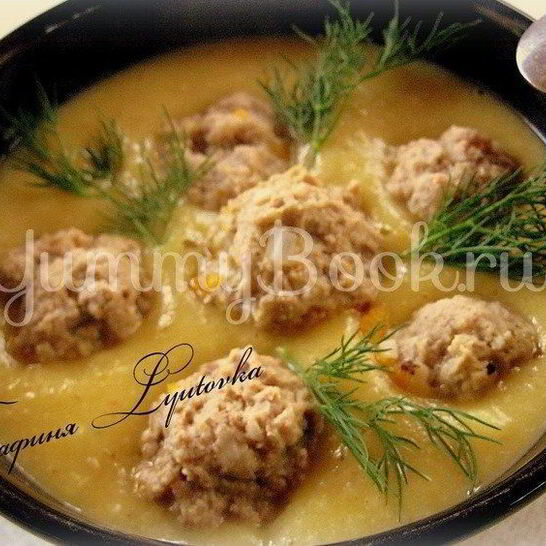 Рецепт картофельный суп-пюре с чесночными фрикадельками
