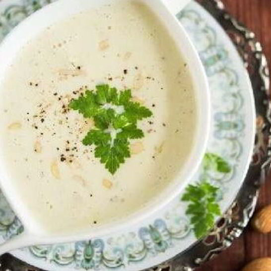 Рецепт куриный суп-пюре с миндалем