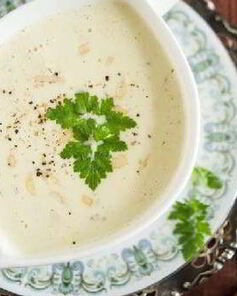 Куриный суп-пюре с миндалем