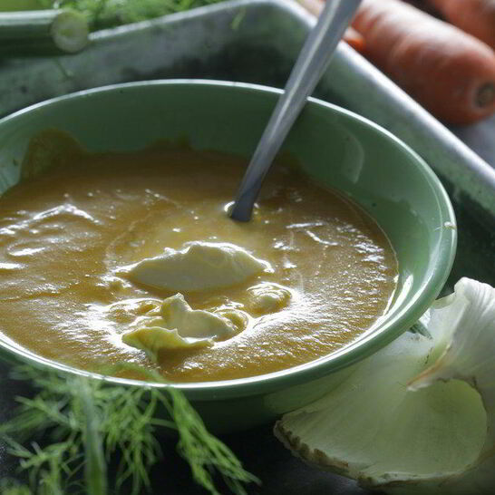 Рецепт морковный суп-пюре с кориандром