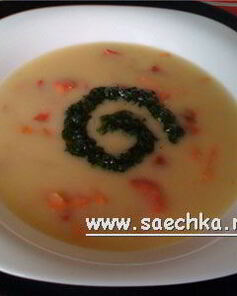 Постный суп-пюре из печеных овощей