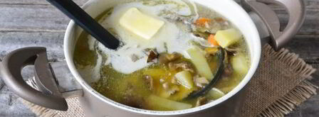 суп-пюре из лесных грибов. Шаг 7