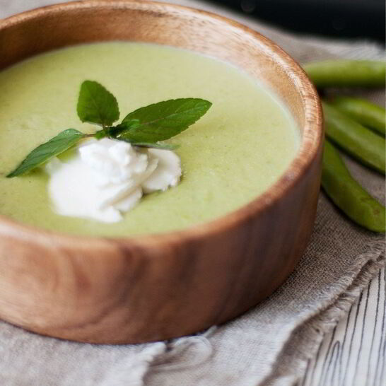 Рецепт суп-пюре из молодого горошка