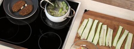 суп-пюре из риса и овощные роллы. Шаг 3