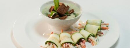 суп-пюре из риса и овощные роллы. Шаг 6