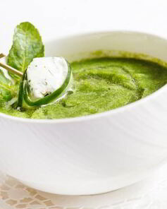 Суп-пюре из цукини с фетой и мятой