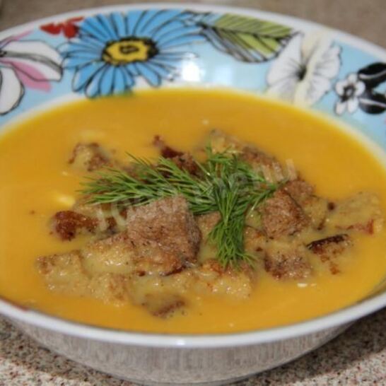 Рецепт суп пюре из тыквы с молоком