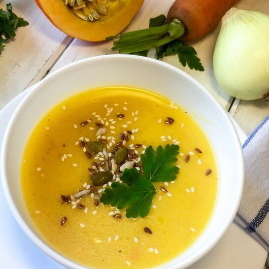 Рецепт суп-пюре с запеченной тыквой