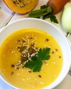 Суп-пюре с запеченной тыквой