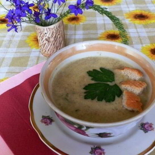 Рецепт суп пюре сырный с шампиньонами