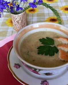 Суп пюре сырный с шампиньонами