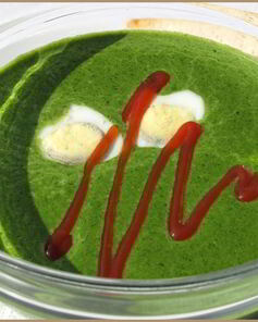 Суп-пюре зеленый из щавеля и шпината