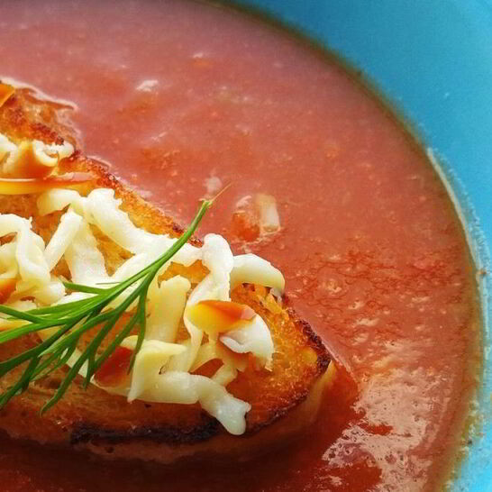 Рецепт томатный суп-пюре с кабачками